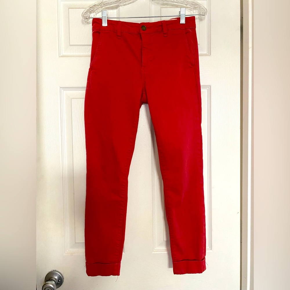 Really nice brushed red cuffed casual pants